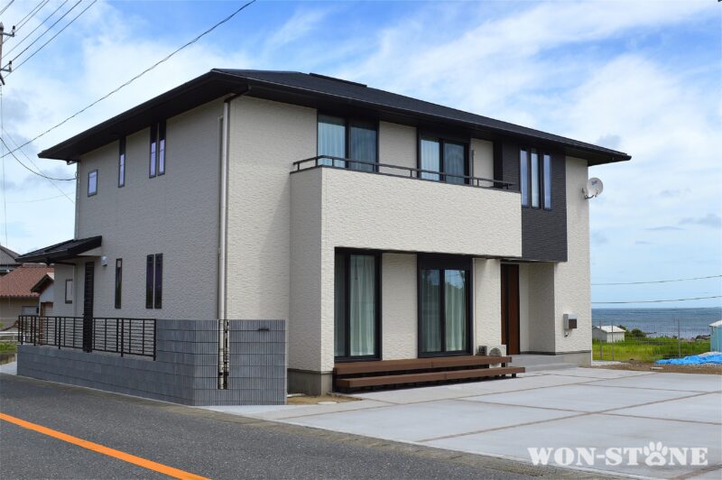 シンプル2世帯住宅の外構